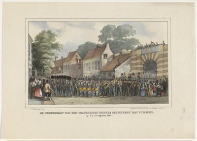 De Terugkomst van het Bataillon Mobile Schuttery van Utrecht, op den 19 Augustus 1834 (title on object)   1369590   no       norwegian Successfully Translated  Original: The Parable of the Prodigal Son: Frontispiece, 1882. Translat: The Parable of the Prod av Willem Pieter Hoevenaar