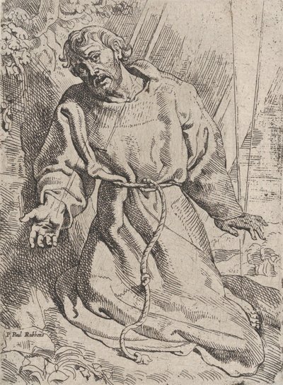 Saint Francis mottar Stigmata, ca. 1613-14. av Willem Pietersz. Buytewech