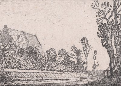 Huset med trappegavlen, fra Verscheyden Landtschapjes Various Little Lands..., ca. 1616. av Willem Pietersz. Buytewech
