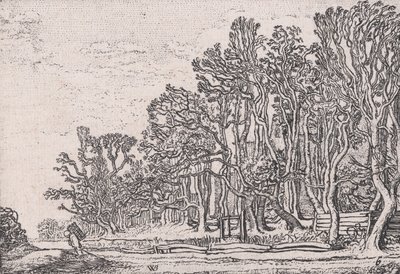 To plankehekker, fra Verscheyden Landtschapjes Various Little Landscapes, Plate 6,..., ca. 1616. av Willem Pietersz. Buytewech