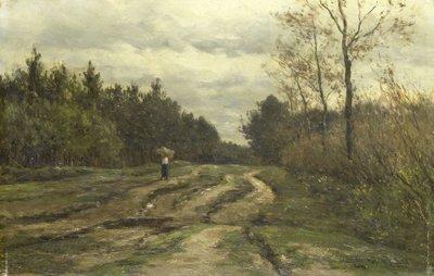 Country Road nær Laren, (provinsen Nord-Holland) av Willem Roelofs (I)