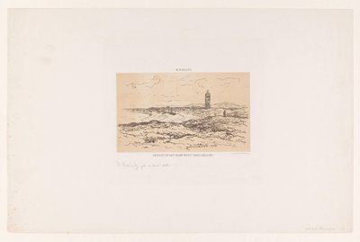 Utsikt over landsbyen West-Terschelling (tittel på objekt) av Willem Roelofs (I)
