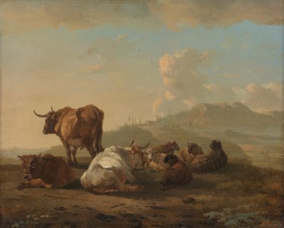 Hvilende flokk av Willem Romeyn