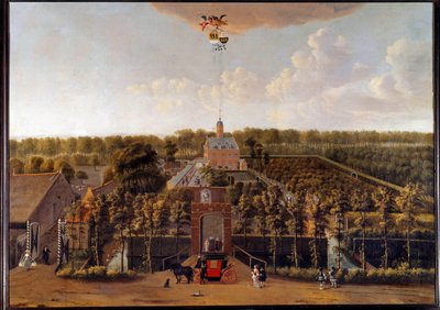 Utsikt over eiendommen Munnikenhof i Zelande (Nederland) Maleri av Willem Schellinks (1627-1678) Middelburg fra 1600-tallet. Zelandan-museet av Willem Schellinks