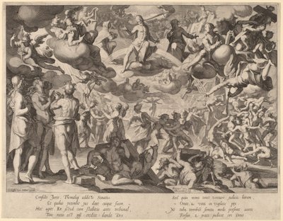 Den siste dommen av Willem Swanenburgh, after Joachim Anthonisz Wtewael