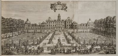Drottningholm slott og hage sett fra sør av Willem Swidde
