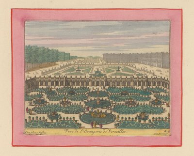 Ansicht der Orangerie von Versailles av Willem Swidde