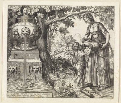 Hagar gir Ishmael en drink Historie om Hagar og Ishmael (serietittel) av Willem Thibaut