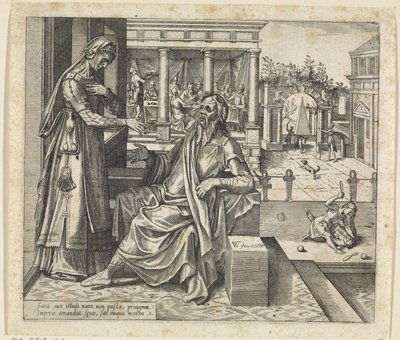 Sara ber Abraham sende Hagar og Ismael bort Historien om Hagar og Ismael (serietittel) av Willem Thibaut