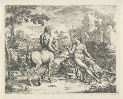 Ocyrhoe spår skjebnen til Chiron og Asclepius av Willem Van Mieris