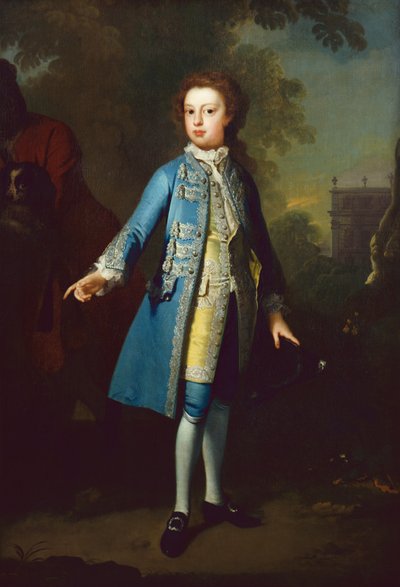 Portrett av den tredje hertugen av Chandos som en gutt (olje på lerret) av Willem Verelst