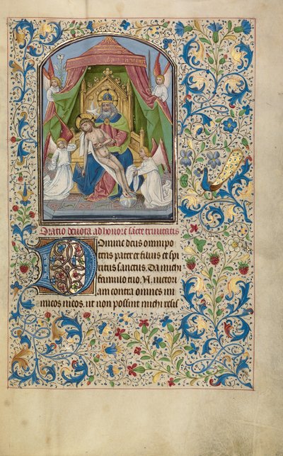 Der Gnadenthron Dreifaltigkeit av Willem Vrelant