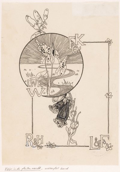 Banddesign for: Knappert, Emilie C., Views into the Plant World, 1893 av Ludwig Willem Reymert Wenckebach