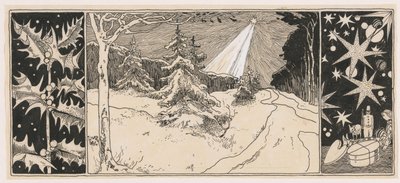 Stjernen skinner i et vinterlandskap av Ludwig Willem Reymert Wenckebach