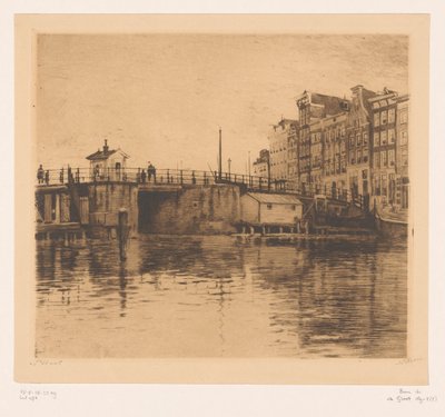 Utsikt over Kraansluis i Amsterdam av Willem Witsen (signed by artist)