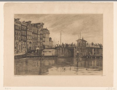 Utsikt over Kraansluis i Amsterdam av Willem Witsen (signed by artist)