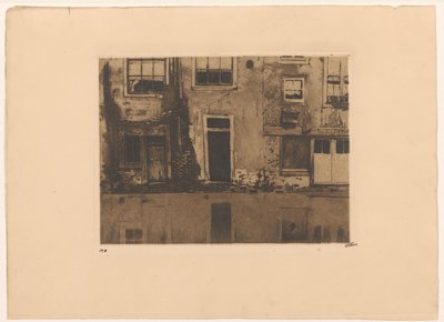 Utsikt over baksiden av Zeedijk i Amsterdam av Willem Witsen (signed by artist)