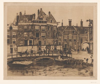 Utsikt over Beurspleintje i Amsterdam av Willem Witsen (signed by artist)