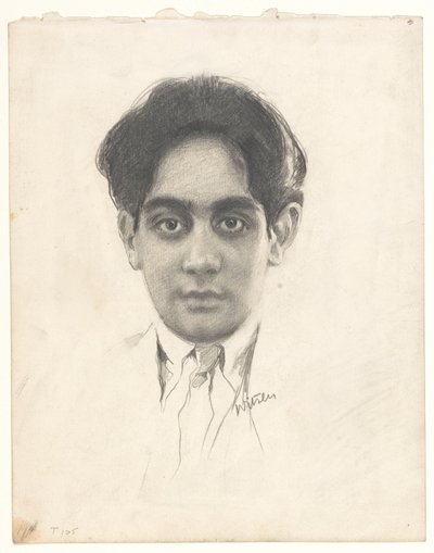 Portrett van Karamjit Singh Sahib Bahadur, prins van Kapurthala av Willem Witsen (signed by artist)