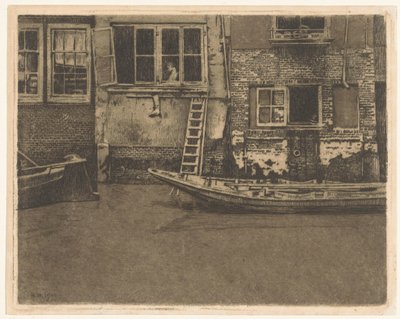 Bakfasader av Voorstraat 463, 465 og 467 i Dordrecht av Willem Arnoldus Witsen