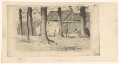 Trær ved et hus av Willem Arnoldus Witsen