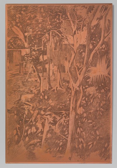 Ansicht in der Kampong, Buitenzorg av Willem Witsen