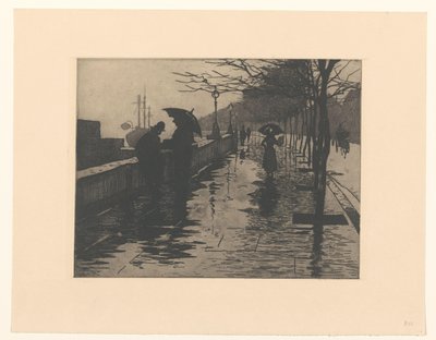 Utsikt over Victoria Embankment i London av Willem Arnoldus Witsen