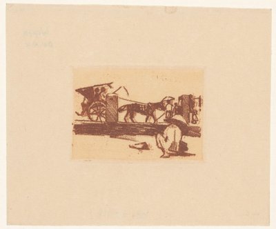 Hukfigur og en sado i Buitenzorg av Willem Arnoldus Witsen