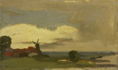 Landskap med vindmøllen til Wijk bij Duurstede av Willem Arnoldus Witsen
