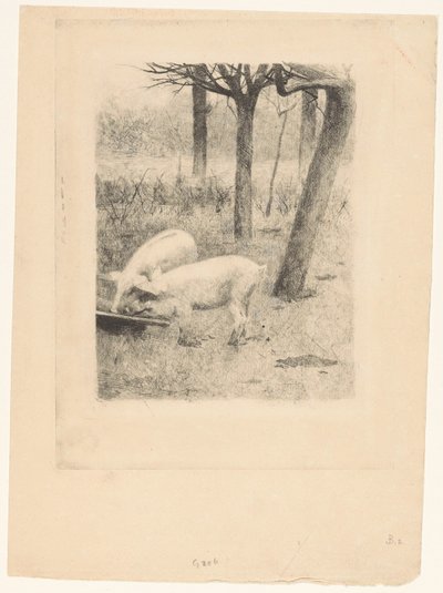 To griser ved et trau av Willem Arnoldus Witsen