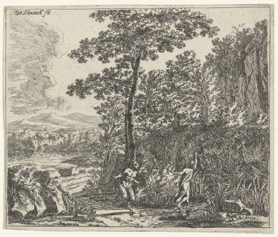 Landskap med Pan og Syrinx av Willem de Heusch