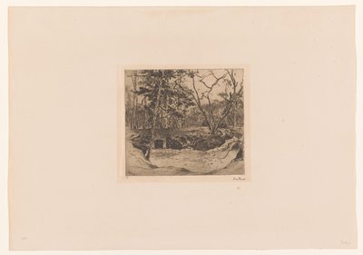 Skog med inngang til bombeskjul av Willem de Zwart (signed by artist)