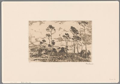 Landskap med nakne trær og vedhoggere Laster inn coppice (original tittel) av Willem de Zwart (signed by artist)