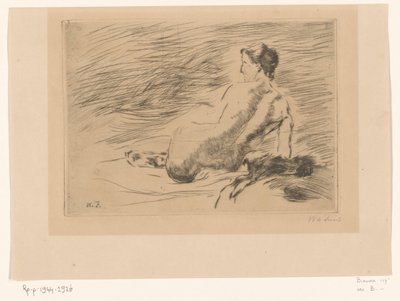 Liggende naken kvinne Liggende naken (original tittel) av Willem de Zwart (signed by artist)