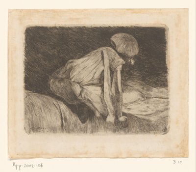 Girl Reading (sett bakfra) (original tittel) av Willem de Zwart
