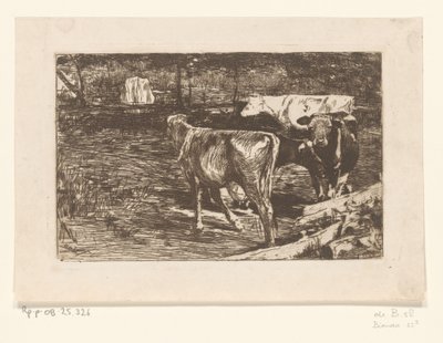 Fire kyr på en eng Milk Bend (original tittel) av Willem de Zwart