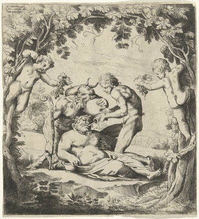 Drikker Bacchus av Willem van Haecht (II)