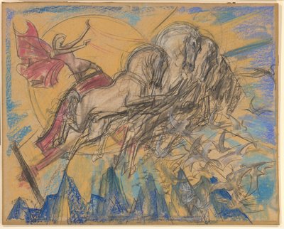 Solguden Apollo i sin vogn av Willem van Konijnenburg