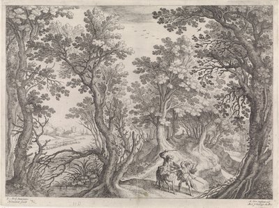 Bileam og eselet Italienske landskap (serietittel) av Willem van Nieulandt (II)