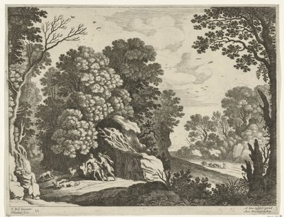 Cephalus og Procris Italienske landskap (serietittel) av Willem van Nieulandt (II)