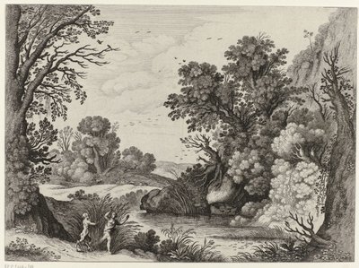 Landskap med Pan og Syrinx av Willem van Nieulandt (II)