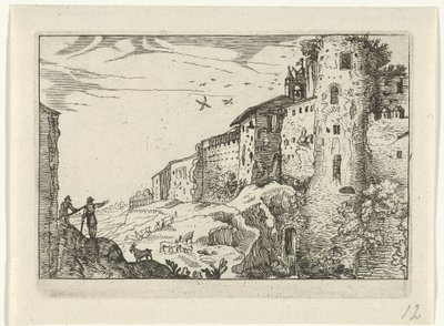 Landskap med romerske ruiner Romerske ruiner (serie 2) (serietittel) av Willem van Nieulandt (II)