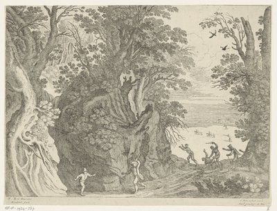 Landskap med et væpnet ran av Willem van Nieulandt (II)
