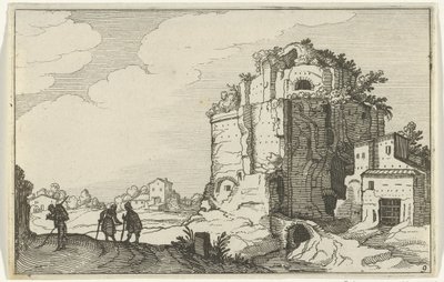 romersk ruin Romerske ruiner og kystlandskap (serie 1) (serietittel) av Willem van Nieulandt (II)