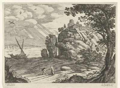 Mirakuløs fangst Italienske landskap (serietittel) av Willem van Nieulandt (II)