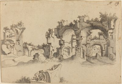 The Baths of Caracalla, Roma av Willem van Nieuwlandt II