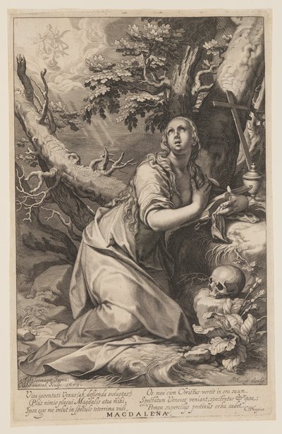 Magdalena, fra Syndere i Det gamle og Det nye testamente av Willem van Swanenburgh