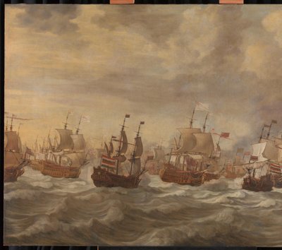 Episode fra de fire dagers sjøslag (11.–14. juni 1666) av Willem van de Velde (I) (attributed to)