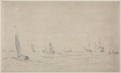 Frakt på et røft hav, 1665. av Willem van de Velde