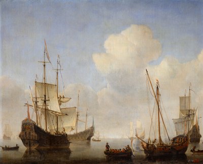 Den nederlandske skvadronen ved den vestafrikanske kysten, 1660-tallet. av Willem van de Velde the Younger